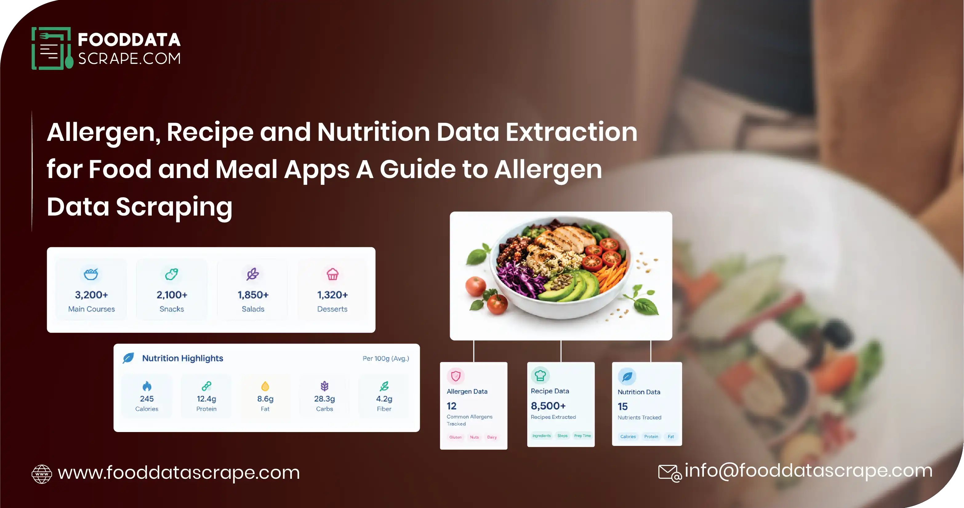 Allergen Data Scraping for Food Apps Recipes, Nutrition, Labels